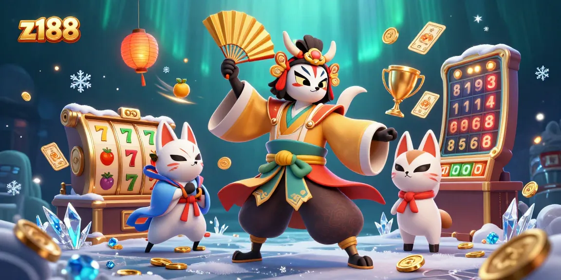 Engage in the thrilling world of z188 with vibrant 3D characters and dynamic casino elements.