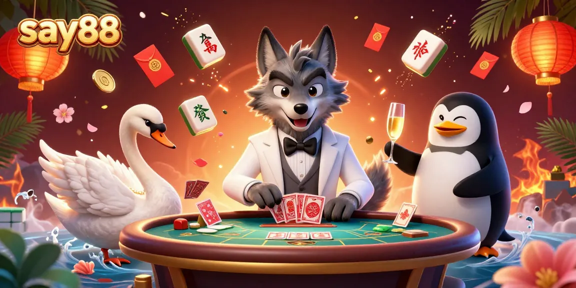 Experience thrilling baccarat at say88 with a debonair wolf, a graceful swan dealer, and a penguin sommelier.