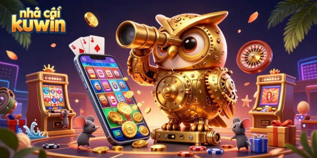 Engage with the vibrant scene of nhà cái kuwin showcasing exciting slots and golden treasures.