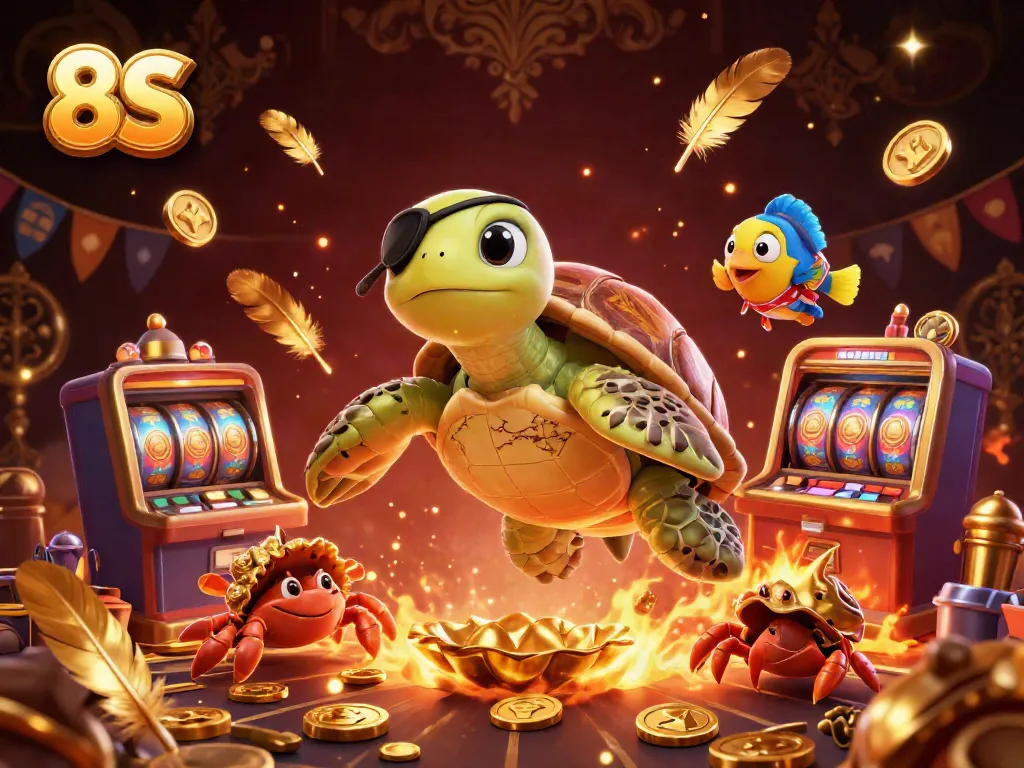 Experience winning strategies at 8S with vibrant casino characters amid golden treasures.