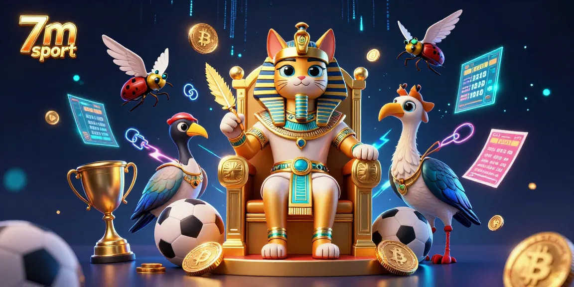 Engage with 7m sport through an immersive 3D scene featuring sports elements and Egyptian mythology.