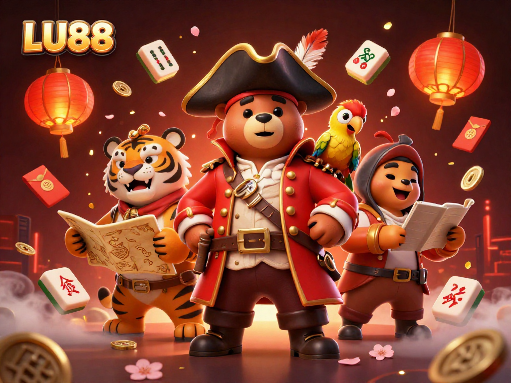Experience thrilling gameplay at LU88 with our vibrant casino adventure illustration featuring vibrant characters.