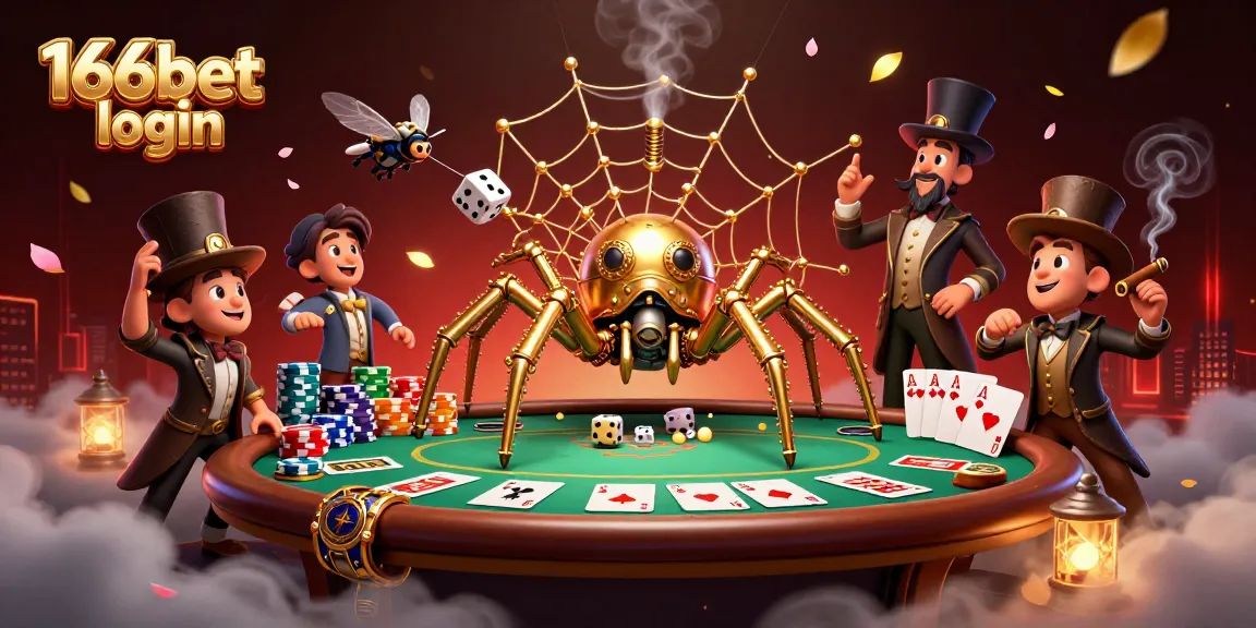 Experience the thrill of 166bet login with this engaging steampunk casino scene.