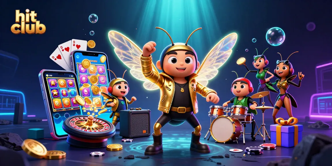 Join the exciting hit club experience with a vibrant casino party scene featuring games and winnings.
