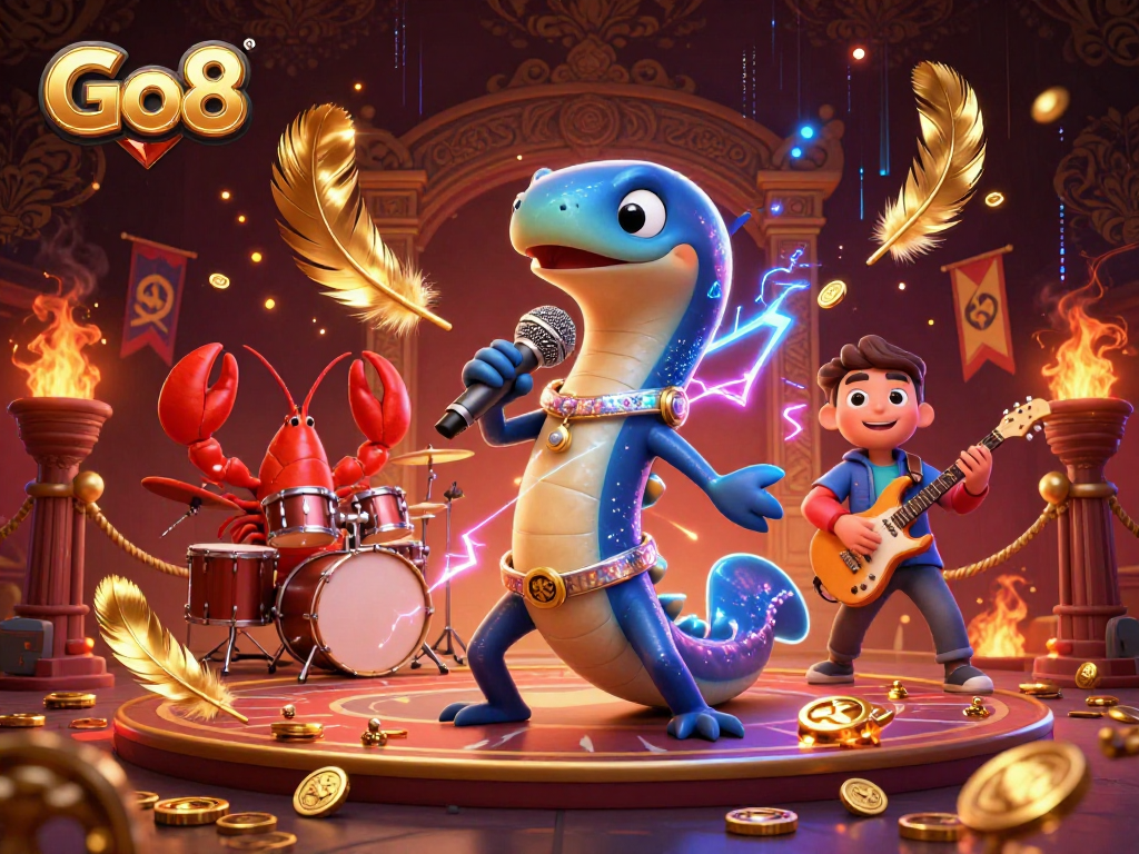 Experience winning moments at Go8 with an electric eel DJ and exciting casino atmosphere.