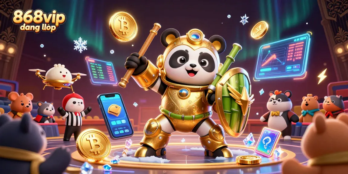 Experience 868vip đăng nhập with an exciting casino atmosphere filled with digital gaming elements and vibrant colors.