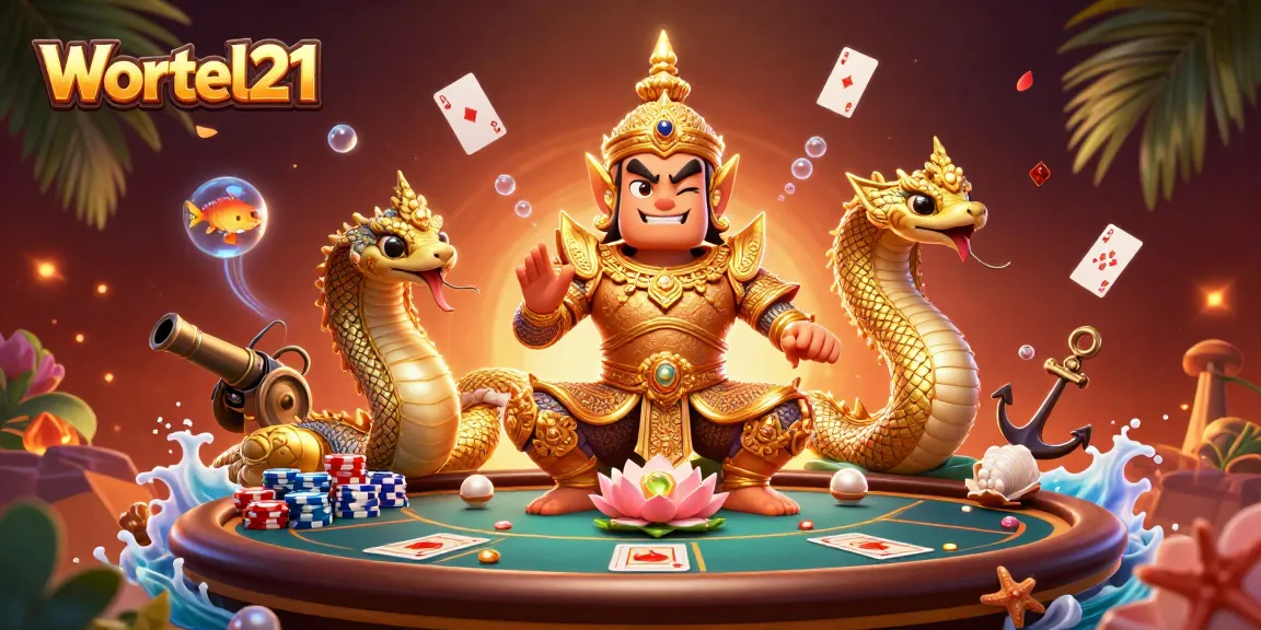 Experience high-stakes poker action with Wortel21 in this vibrant casino scene.