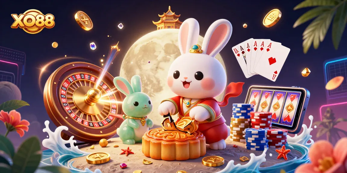 Engage with the exciting world of XO88 as casino-themed characters unleash poker opportunities amidst stunning visuals.