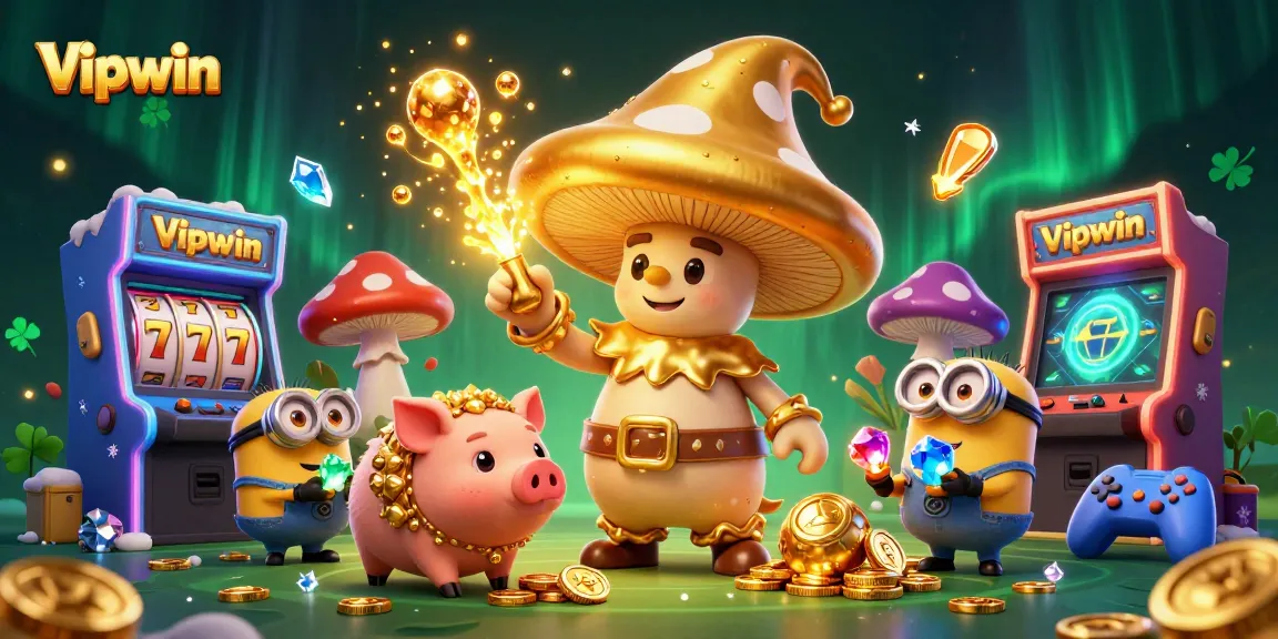 Experience the magic at Vipwin with immersive casino gaming elements and vibrant 3D characters.
