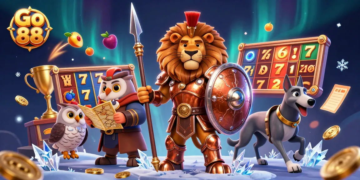 Experience thrilling wins at Go 88 with dynamic slot reels and gaming characters!