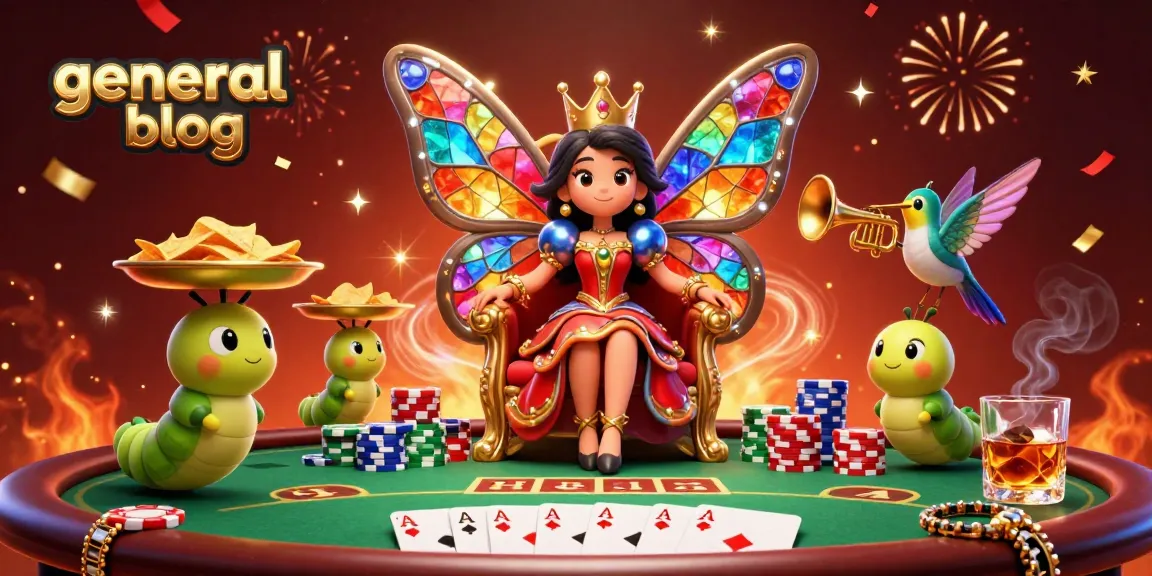 Engage with the vibrant world of a general blog showcasing a lively casino scene with colorful poker elements.